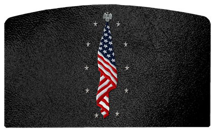 DACRO-421-SH-BK Flag at Rest Shimmer Black